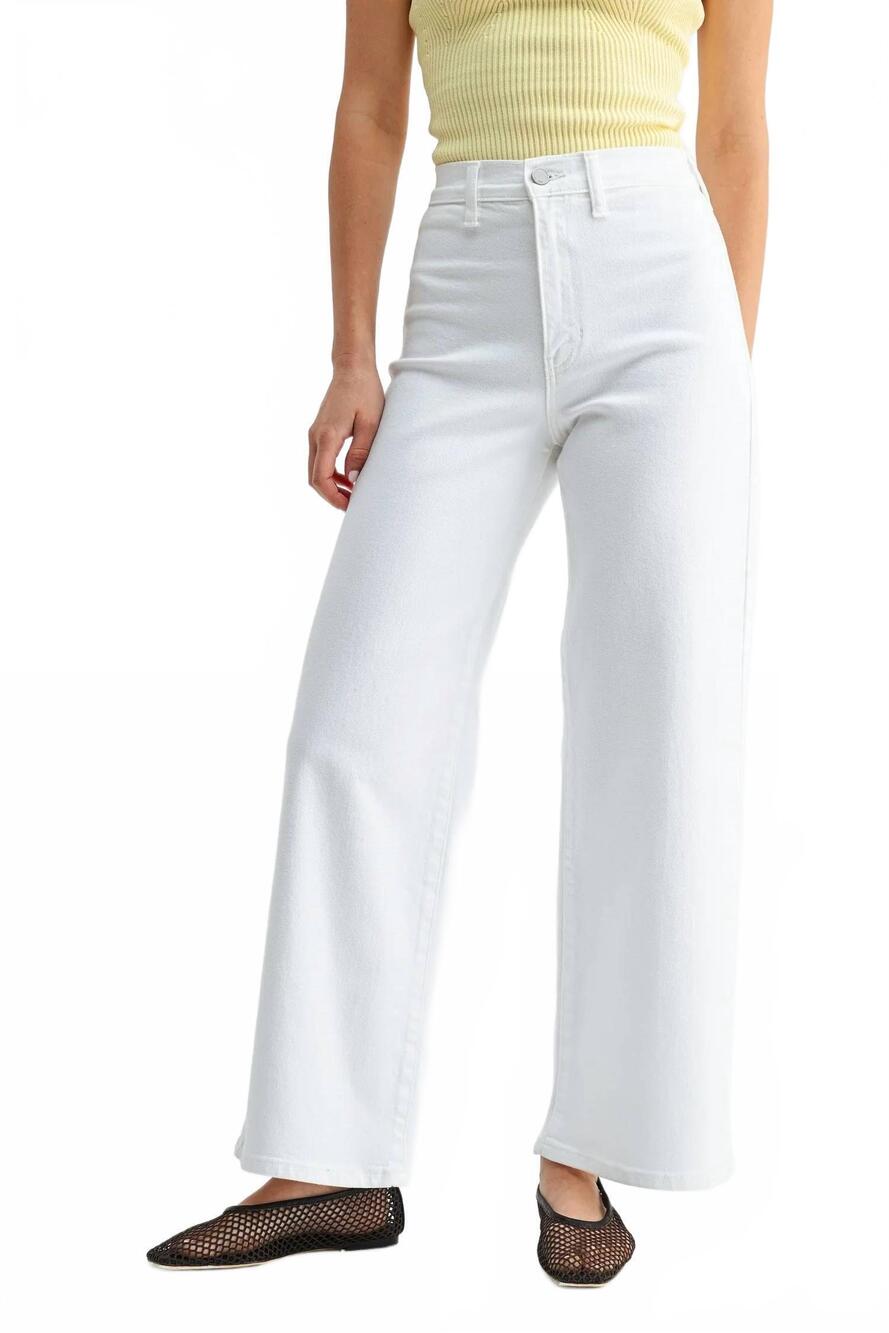 NEW JUST BLACK DENIM hidden pocket trouser jean in white